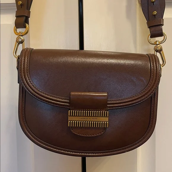Charles & Keith Brown Crossbody Bag - Picture 3 of 11